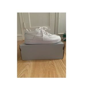 White Nike Air Force Ones gently used
